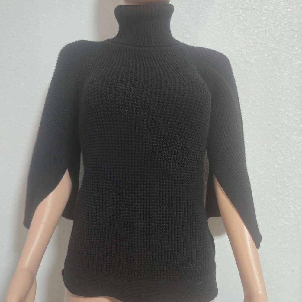 H by Halston Black Cowl Neck Sweater